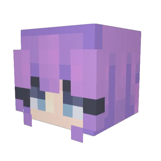 Elhyb Minecraft avatar head, 3D render