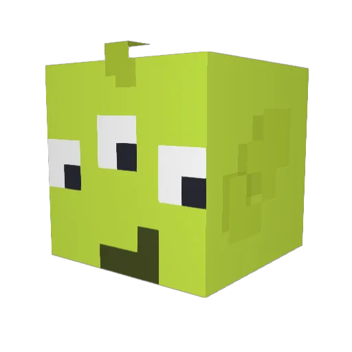 Elhyvia Minecraft avatar head, 3D render