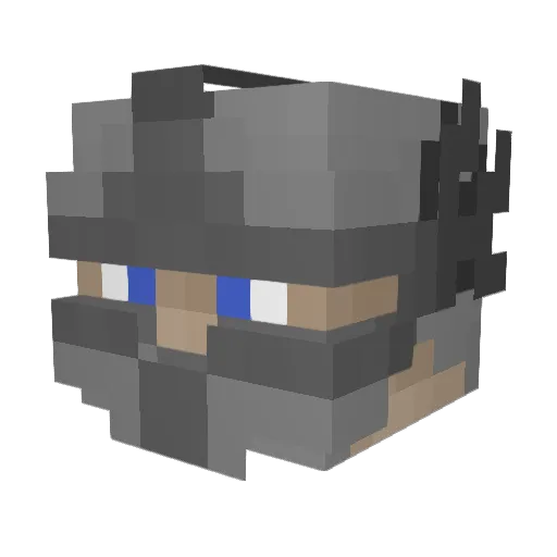 Eli2t Minecraft avatar head, 3D render