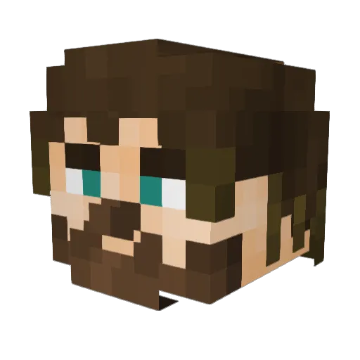EliAlen Minecraft avatar head, 3D render