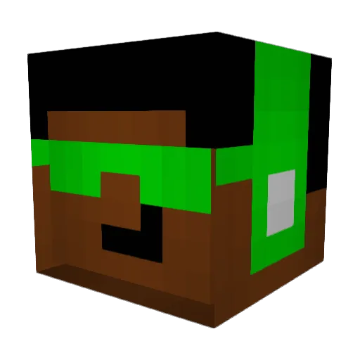 EliAvenger Minecraft avatar head, 3D render