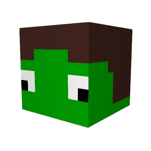 EliD2025 Minecraft avatar head, 3D render
