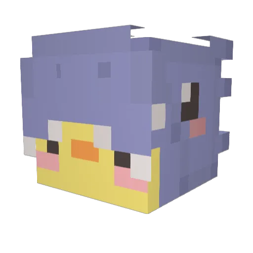 EliFusion_69 Minecraft avatar head, 3D render