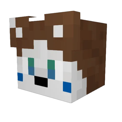 EliGigaBit Minecraft avatar head, 3D render