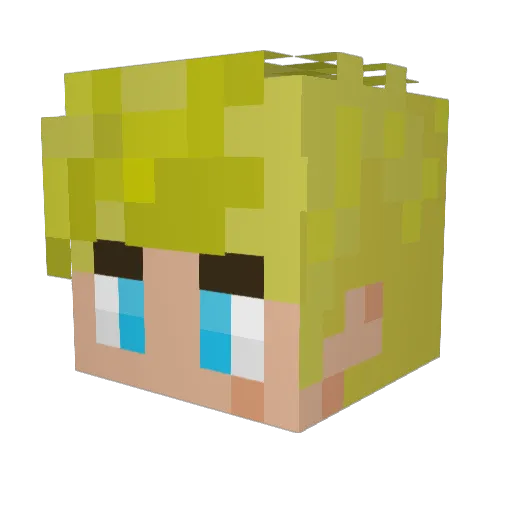 EliIs_Cool Minecraft avatar head, 3D render
