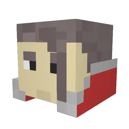 EliLovesToGame Minecraft avatar head, 3D render