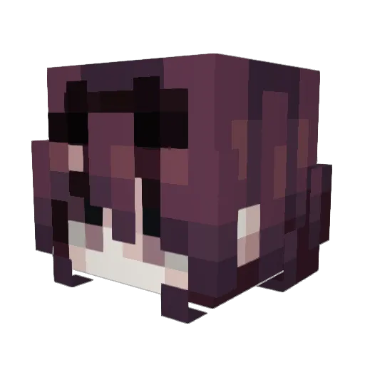 EliMika Minecraft avatar head, 3D render
