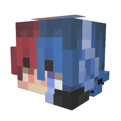 EliNoh Minecraft avatar head, 3D render