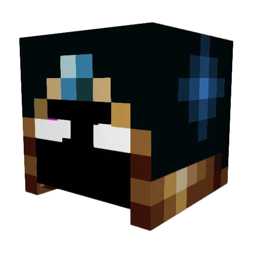 EliRebel Minecraft avatar head, 3D render