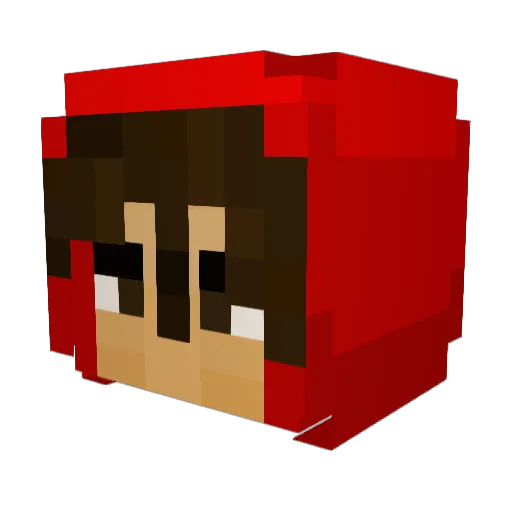 EliThaBuilder Minecraft avatar head, 3D render