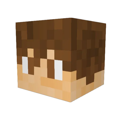 EliThePeanut Minecraft avatar head, 3D render