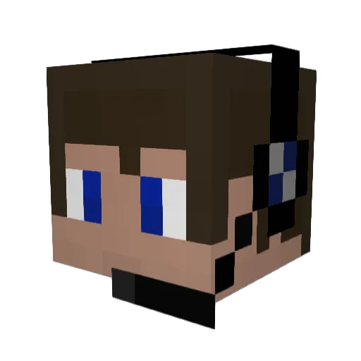 Eli_Artist Minecraft avatar head, 3D render