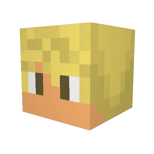 Eli_Muzzzzzz Minecraft avatar head, 3D render