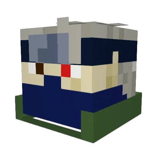 Eli_Oom Minecraft avatar head, 3D render