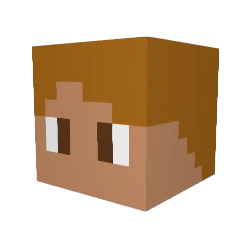 Eli_Taieb Minecraft avatar head, 3D render