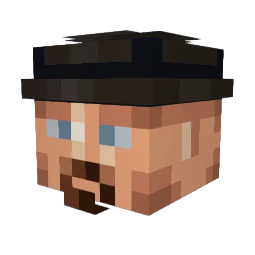 Eli_fe Minecraft avatar head, 3D render