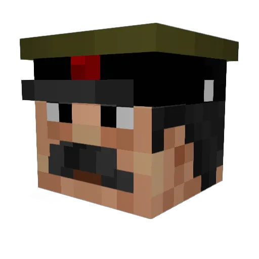 EliaZonSumO Minecraft avatar head, 3D render