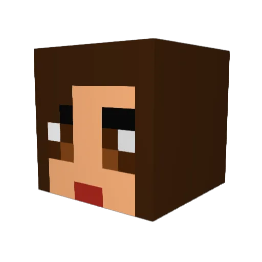 Eliahann Minecraft avatar head, 3D render