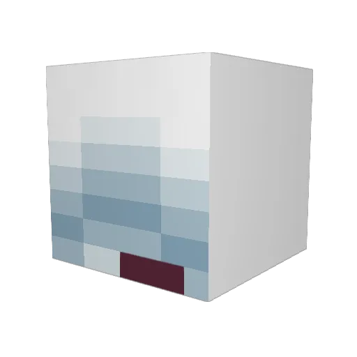 Eliahh Minecraft avatar head, 3D render