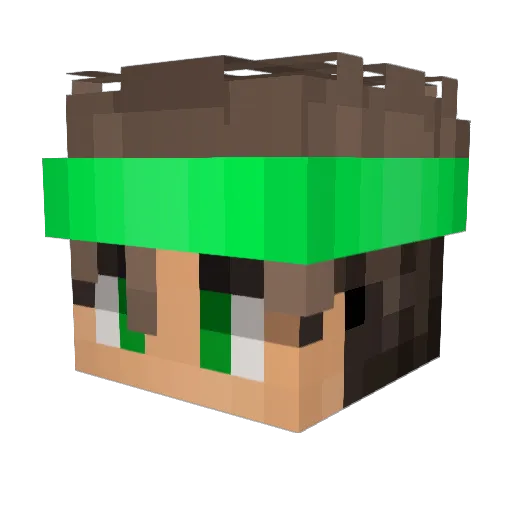 Eliakim4 Minecraft avatar head, 3D render