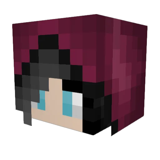 Eliana08 Minecraft avatar head, 3D render
