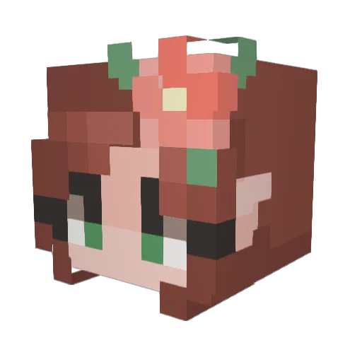 ElianaMitchell Minecraft avatar head, 3D render