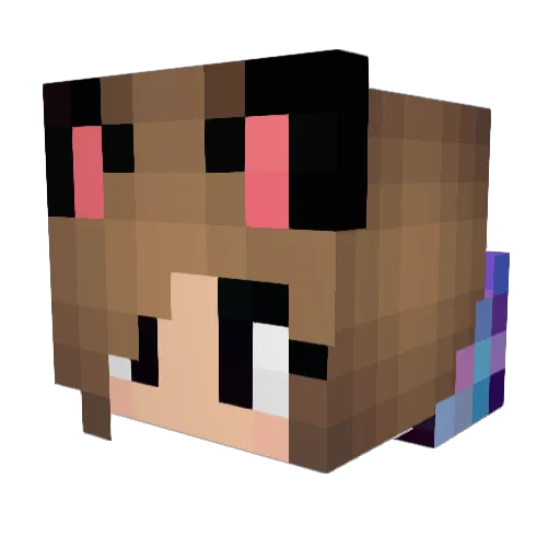 Elianaevans Minecraft avatar head, 3D render