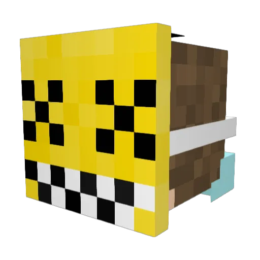 ElianoMan Minecraft avatar head, 3D render
