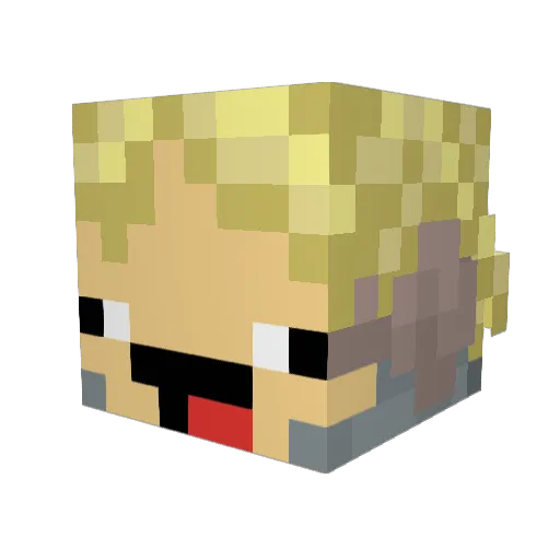 Elias Minecraft avatar head, 3D render