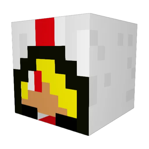 EliasKru Minecraft avatar head, 3D render