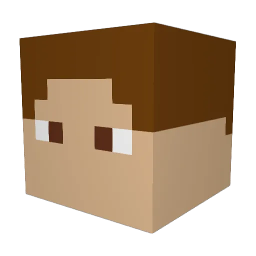 Elias_26 Minecraft avatar head, 3D render