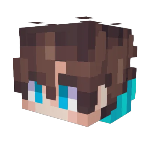 Eliasdudee Minecraft avatar head, 3D render