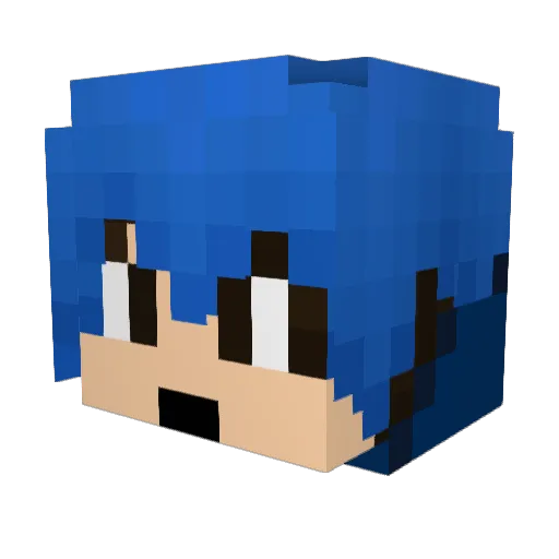 Eliasson Minecraft avatar head, 3D render