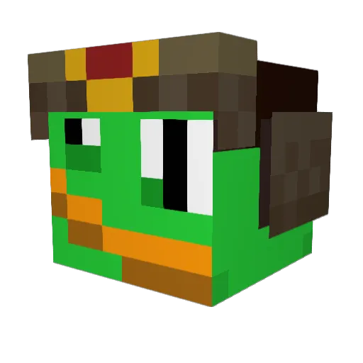 EliazBM Minecraft avatar head, 3D render