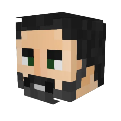 Elibajdi Minecraft avatar head, 3D render