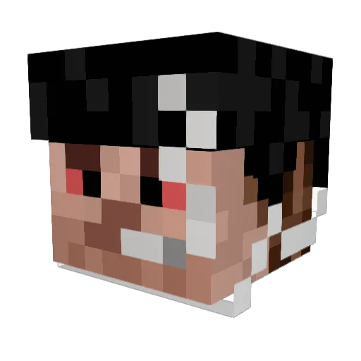 Elibrilas Minecraft avatar head, 3D render