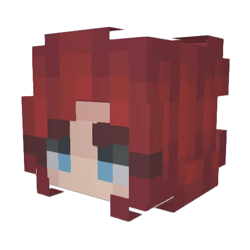 Elicha1224 Minecraft avatar head, 3D render