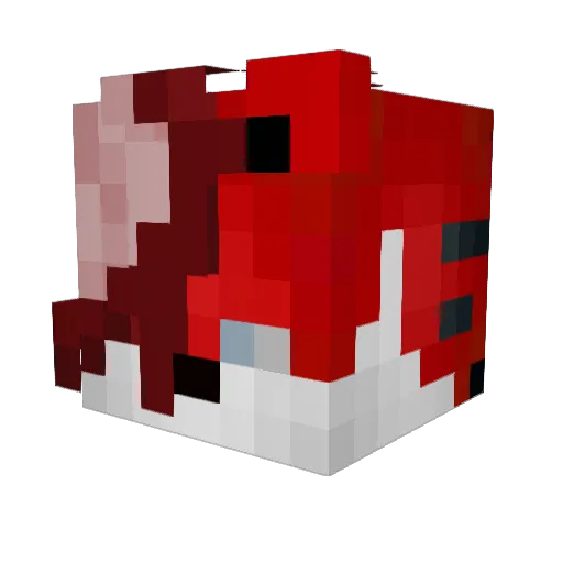 Elichis Minecraft avatar head, 3D render