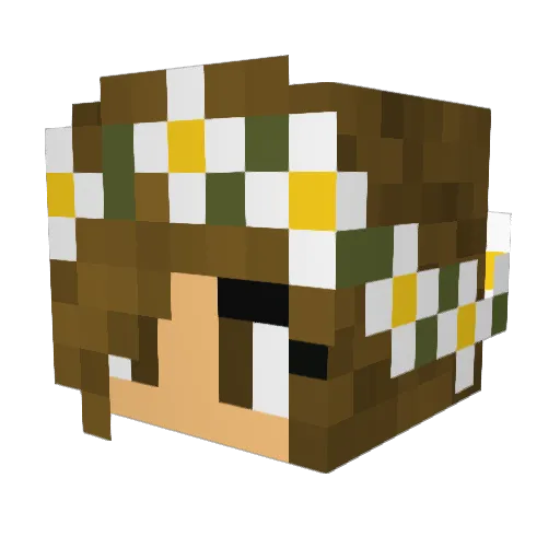 Eliciana127 Minecraft avatar head, 3D render