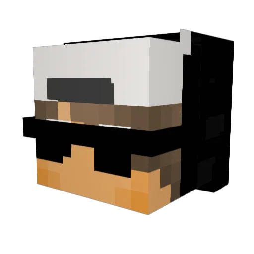 Elicky Minecraft avatar head, 3D render