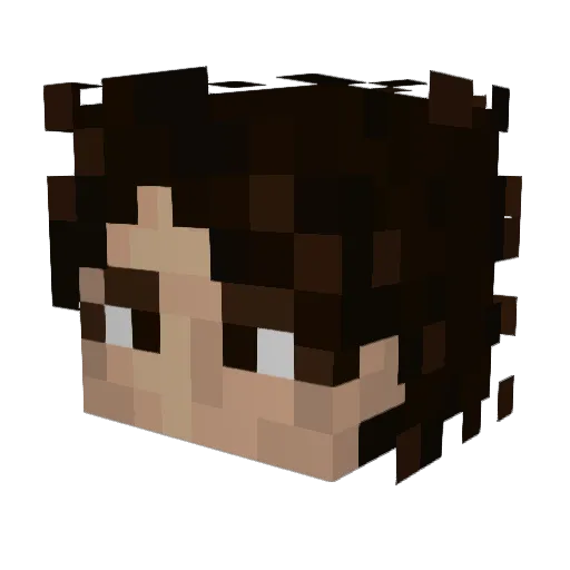 Elidir Minecraft avatar head, 3D render