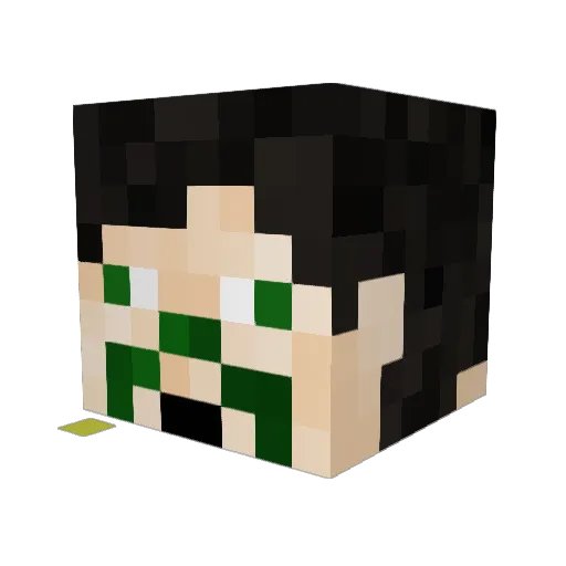 ElieLR Minecraft avatar head, 3D render