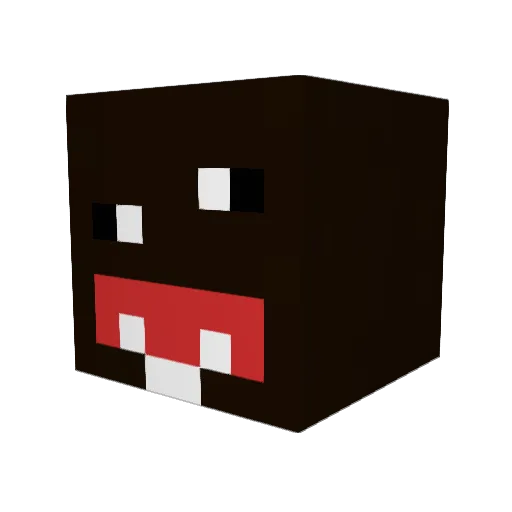 Elienuk Minecraft avatar head, 3D render