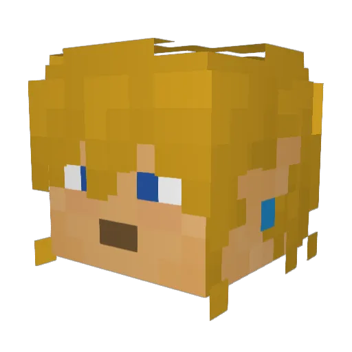Eliezd Minecraft avatar head, 3D render