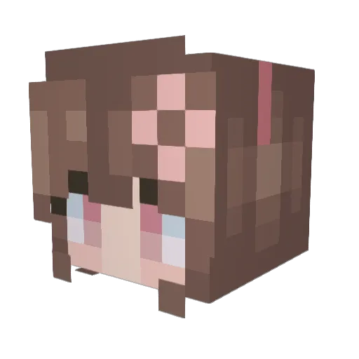 Elieze Minecraft avatar head, 3D render