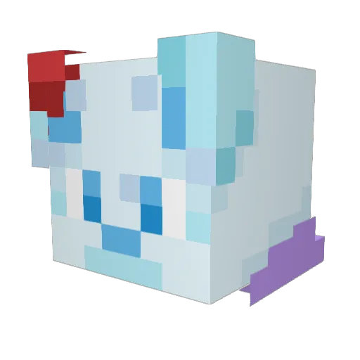 Elight_16 Minecraft avatar head, 3D render