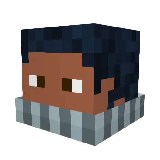 Elihah Minecraft avatar head, 3D render