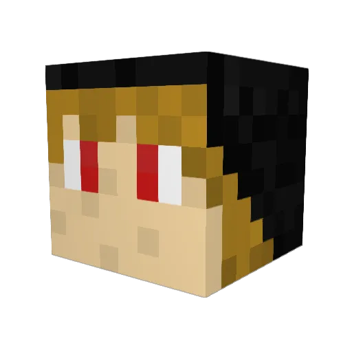 Elihasch Minecraft avatar head, 3D render