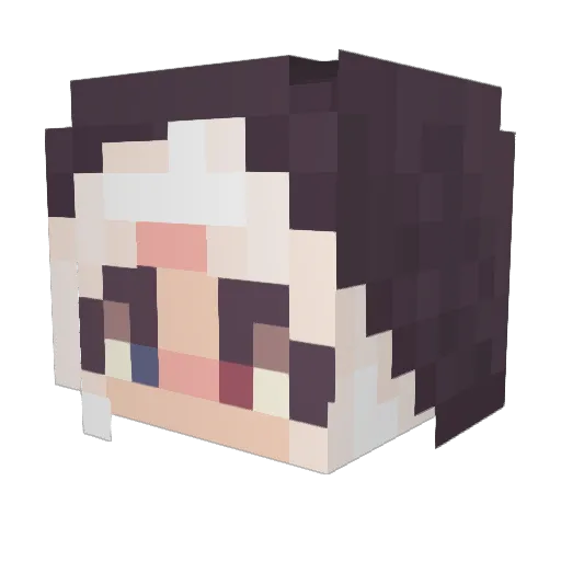Eliiana Minecraft avatar head, 3D render