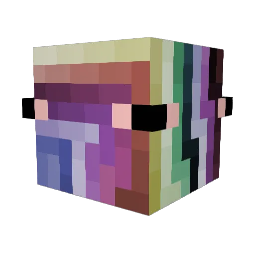Eliiion Minecraft avatar head, 3D render